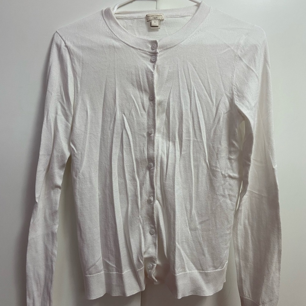 White cardigan